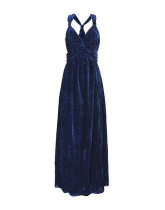 RRP€190 8 Devore Maxi A-Line Dress US8 IT44 L Gathered Partly Lined V Neck gallery photo number 4