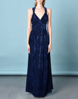 RRP€190 8 Devore Maxi A-Line Dress Size IT 40 / S Partly Lined Sleeveless V Neck gallery photo number 2