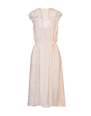 RRP €595 RAQUEL ALLEGRA Silk A-Line Dress Size 3 / L Printed HANDMADE in USA