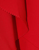RRP €570 GOEN.J Silk Crepe Midi Asymmetric Hem Dress Size S Red Ruffle Raw gallery photo number 4
