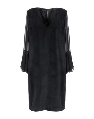 HANITA Velour Shift Dress Size XS Bell Sleeve Made in Italy gallery photo number 1