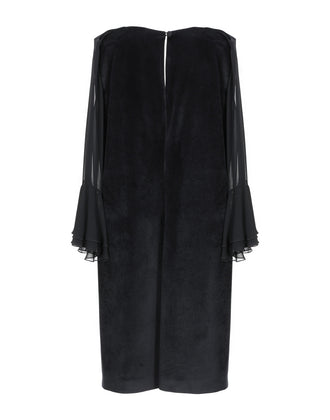 HANITA Velour Shift Dress Size XS Bell Sleeve Made in Italy gallery photo number 2