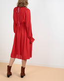 RRP €120 GEORGE J. LOVE Blouson Dress Size IT 38 Red Shirred gallery photo number 3