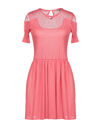 BETTY BLUE Flared Dress Size IT 46 Lace Bow Gathered Round Neck Made in Italy gallery photo number 1