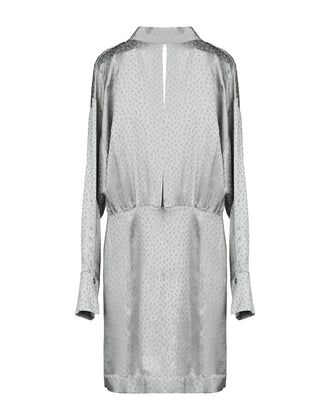 RRP €220 TOPSHOP UNIQUE Silk Satin Flare Dress Size UK 14 Patterned Split Hem gallery photo number 2