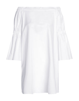 RRP €440 TIBI A-Line Dress Size US 0 / XS Unlined White Bell Sleeve Off Shoulder gallery photo number 4