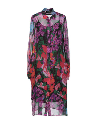 RRP€270 TWINSET Crepe Midi Dress IT40 US4 UK8 S Floral Pattern Made in Italy