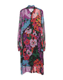 RRP€270 TWINSET Crepe Midi Dress IT40 US4 UK8 S Floral Pattern Made in Italy gallery photo number 2