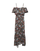 RRP €680 ANJUNA Maxi Flounce Dress Size M Paisley Cold Shoulders Made in Italy gallery photo number 1