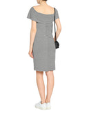 KAIN Sheath Dress Size S Striped Overlay Made in USA gallery photo number 3