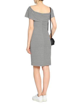 KAIN Sheath Dress Size S Striped Overlay Made in USA gallery photo number 3