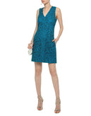 RRP €1225 ADAM LIPPES Short Lace Shift Dress US6 S Silk Lined V-Neck Made in USA gallery photo number 1