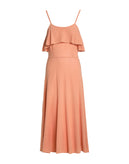 KAIN Midi Fit & Flare Dress Size L Ruffle Overlay Made in USA gallery photo number 3