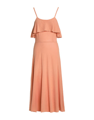 KAIN Midi Fit & Flare Dress Size L Ruffle Overlay Made in USA gallery photo number 3