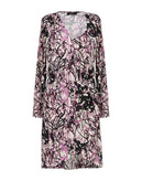 RIVIERA MILANO Shift Dress Size 42 Patterned Wrap Style Made in Italy gallery photo number 1
