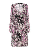 RIVIERA MILANO Shift Dress Size 42 Patterned Wrap Style Made in Italy gallery photo number 2