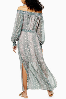 TOPSHOP Shift Dress Size UK 8 Snakeskin Pattern