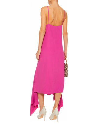 RRP €340 SOLACE LONDON Asymmetric Hem Dress US4 UK8 S Silk Blend Draped