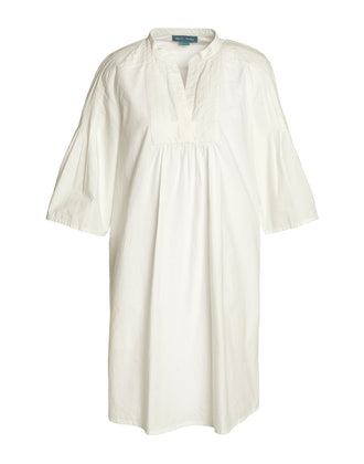 M.I.H JEANS Shirt Dress Size S White Ruched Flare Cuffs Made in Portugal gallery photo number 3
