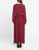 RRP €120 8 Flare Dress Size IT 42 / M Ramie Blend Shirred Cuffs Zipped Back gallery photo number 3
