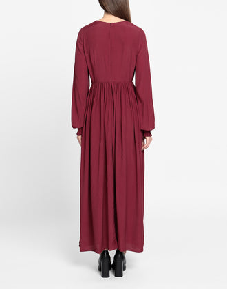 RRP €120 8 Flare Dress Size IT 42 / M Ramie Blend Shirred Cuffs Zipped Back gallery photo number 3