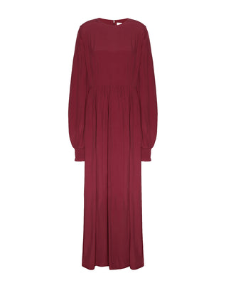 RRP €120 8 Flare Dress Size IT 42 / M Ramie Blend Shirred Cuffs Zipped Back