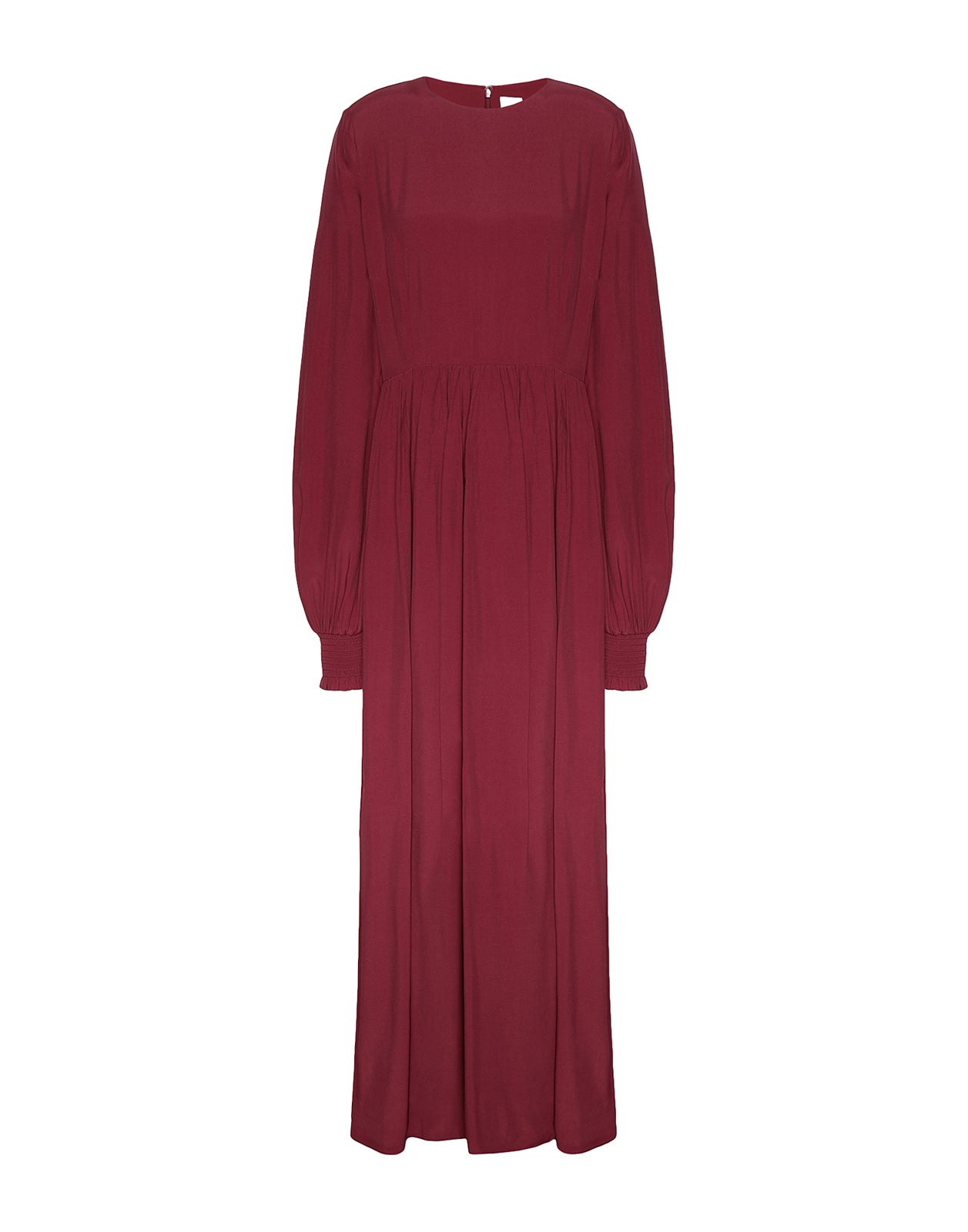 RRP €120 8 Flare Dress Size IT 42 / M Ramie Blend Shirred Cuffs Zipped Back gallery main photo