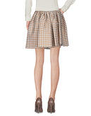 RRP €250 AU JOUR LE JOUR Flare Skirt Size IT 38 Wool Blend Gingham Made in Italy gallery photo number 3