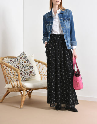 RRP€130 8 Maxi Skirt Size XS Fully Lined Partly Elasticated Waist Made in Italy