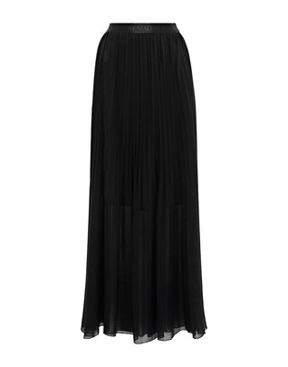 RRP €485 BY MALENE BIRGER Maxi Pleated Skirt Size 34 XS Black Elasticated Waist