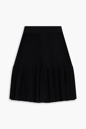 RRP €178 SANDRO Bailey Knitted Skirt Size 1 S Black Unlined Elastic Waist gallery photo number 3