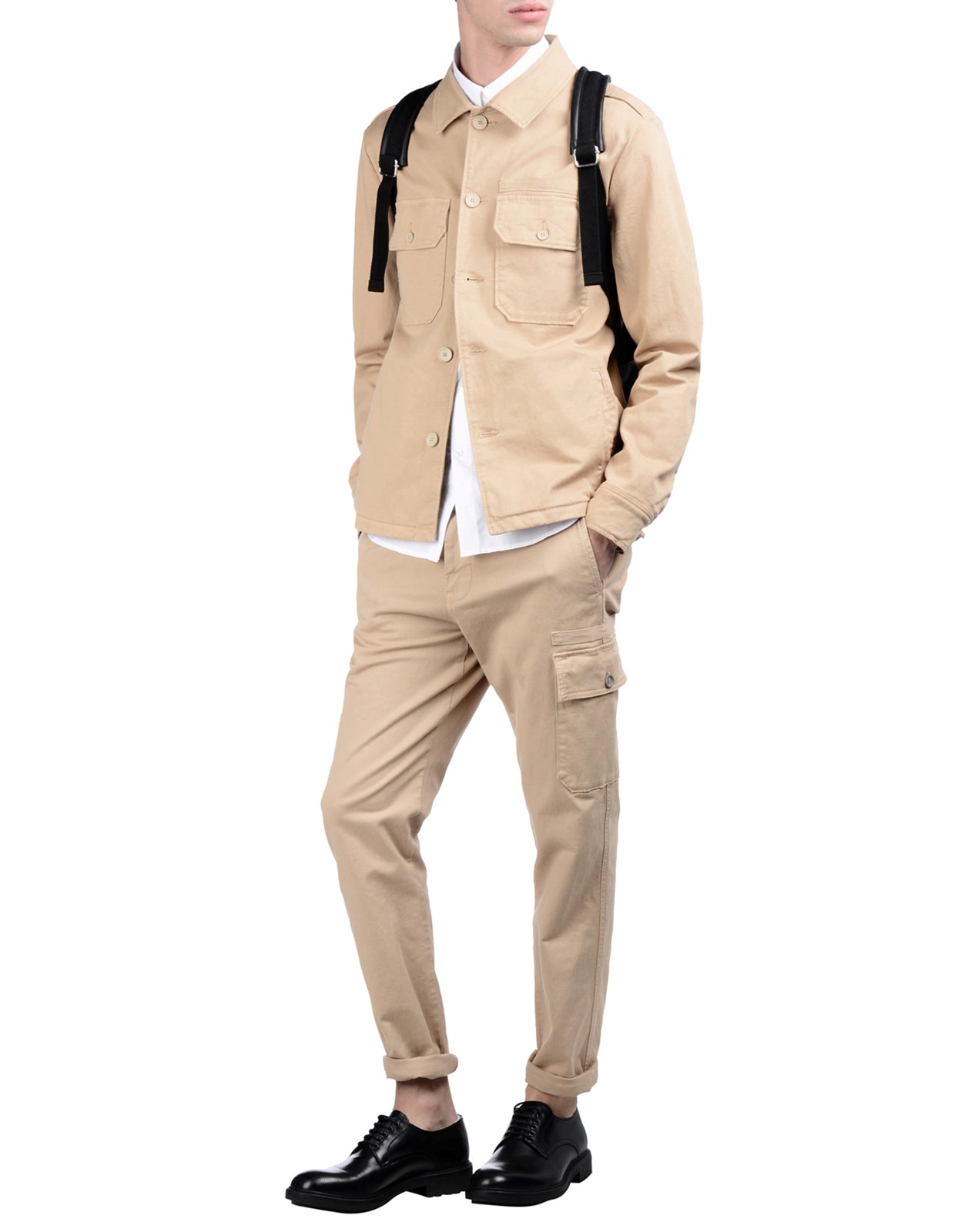 8 Cargo Style Trousers Size IT 48 Stretch Garment Dye Zip Fly Made in Italy gallery main photo