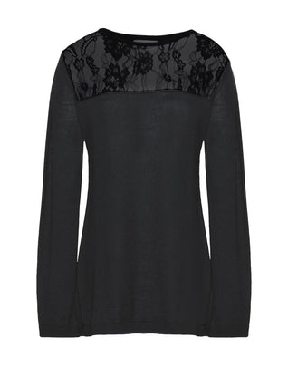 RRP €120 JOLIE By EDWARD SPIERS Jumper Size S Lace Yoke Made in Italy