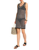 RRP €295 DIANE VON FURSTENBERG Open Knit Beach Dress Size S Striped Scoop Neck gallery photo number 1