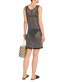 RRP €295 DIANE VON FURSTENBERG Open Knit Beach Dress Size S Striped Scoop Neck gallery photo number 2