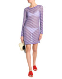 RRP €295 DIANE VON FURSTENBERG Beach Dress Size P XS Merino Wool Blend Striped gallery photo number 1