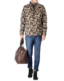 RRP €215 CAMOU By 8 Military Jacket Size L Wool Blend Padded Camouflage gallery photo number 2