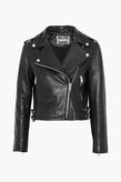 RRP€813 WALTER BAKER Liz Leather Biker Leather Jacket Size L Black Zipped Cuffs gallery photo number 3
