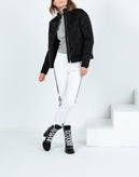 PIERRE DARRE Padded Jacket Size S Organza Layered Drawcord Hem gallery photo number 1