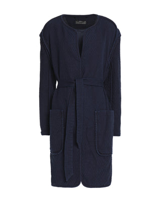 RRP €510 RAG & BONE Montana Coat Size XS Garment Dye Stitched Exposed Seams Tie