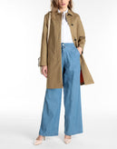RRP €210 8 Mac Coat US6 IT42 M Unlined Knee Length Single Breasted Collared gallery photo number 1