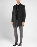 RRP€1950 DOLCE & GABBANA Baize Coat IT50 US40 L Wool Blend Grey Made in Italy gallery photo number 1