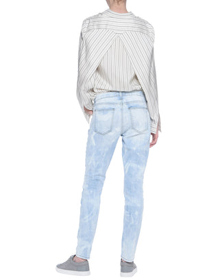 RRP€135 CURRENT/ELLIOTT Jeans W30 Stretch Ripped Bleached Skinny Made in USA