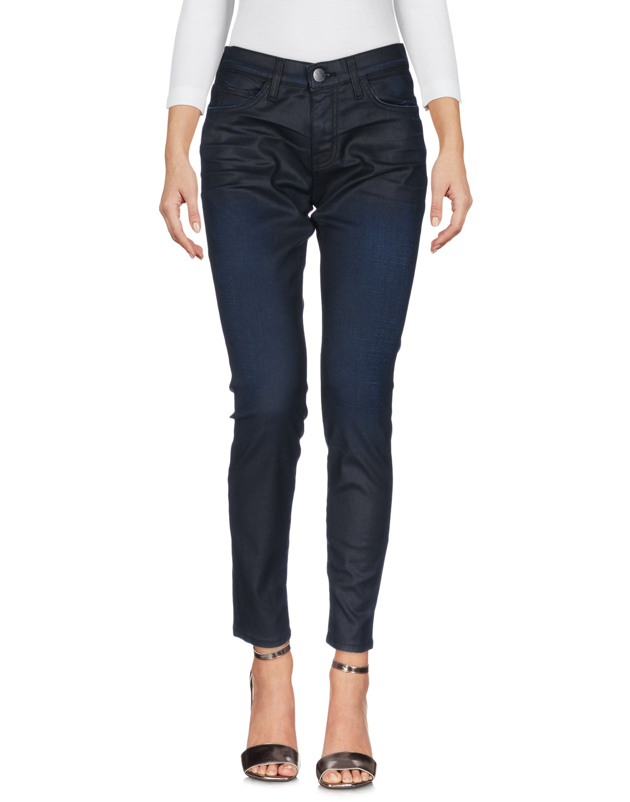 RRP €220 CURRENT/ELLIOTT THE STILETTO Jeans W25 Distressed Coated Made in USA gallery main photo