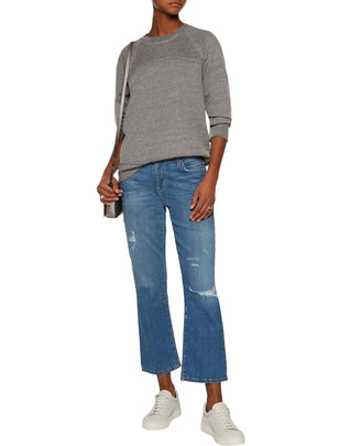 RRP €280 CURRENT/ELLIOTT Kick Jeans W26 Stretch Ripped Faded Cropped Relaxed Fit