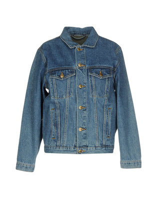 RRP €330 KENGSTAR Denim Jacket Size M Blue Faded Embroidered Fished Collared