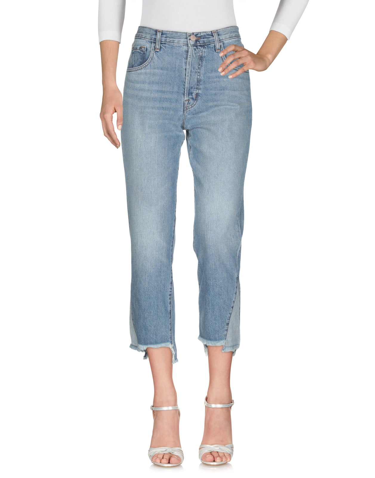 RRP €410 J BRAND Jeans W26 Garment Dye Cropped Unfinished Cuffs High-Rise gallery main photo