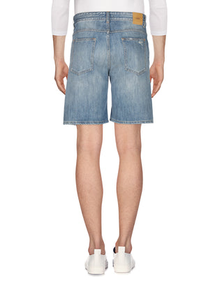 RRP €135 CLOSED Denim Bermuda Shorts W30 Faded Zip Fly Made in Italy