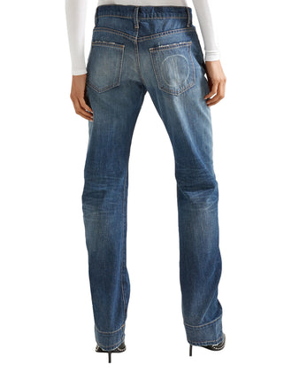 RRP$420 TRE By NATALIE RATABESI Jeans W24 Distressed Faded Straight Made in USA gallery photo number 3