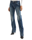 RRP$420 TRE By NATALIE RATABESI Jeans W24 Distressed Faded Straight Made in USA gallery photo number 2